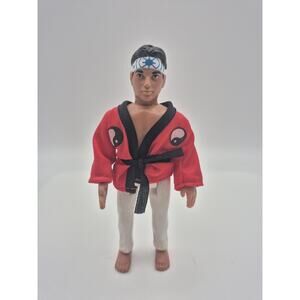 Karate Kid Daniel LaRusso Action Figure Red Gi Headband Remco 1986 Read Descript